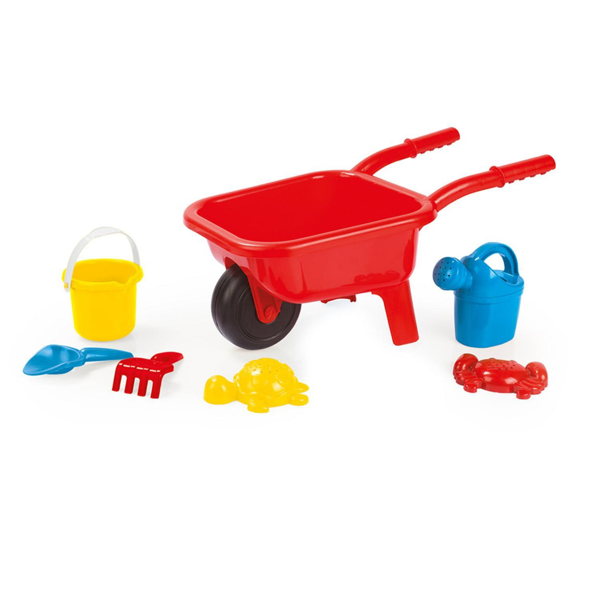 Set Baldes Playa para Niños Carretilla + 5 accesorios Dolu