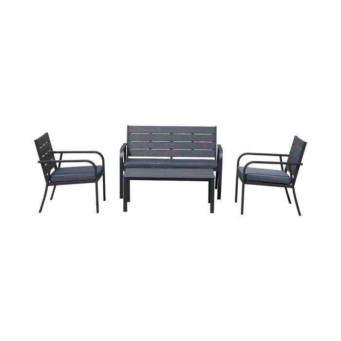 Juego Set Terraza Milano 4 Piezas Con Cojin Northwest