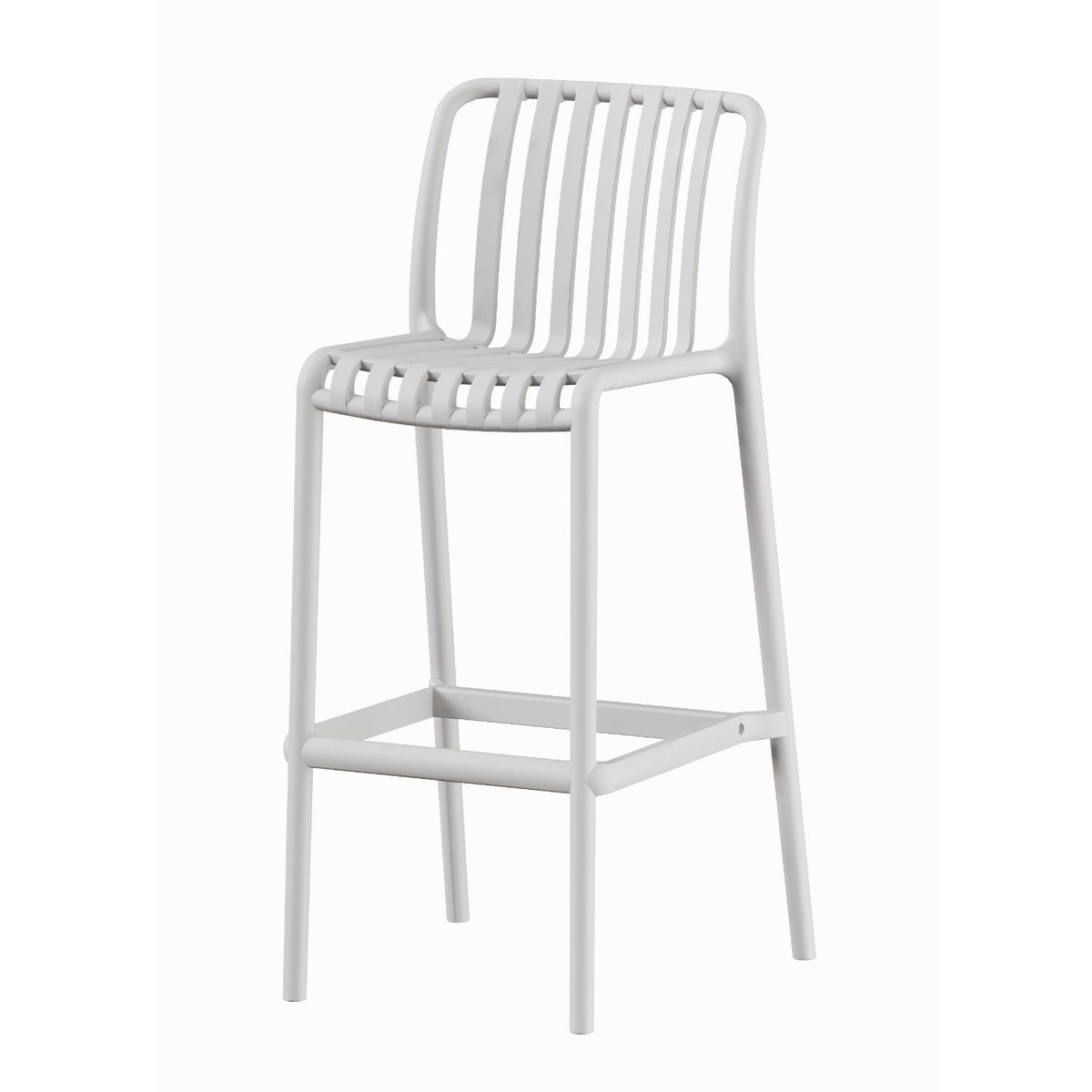 Piso Taburete Silla alta bar cocina Magnus 65cm Blanco