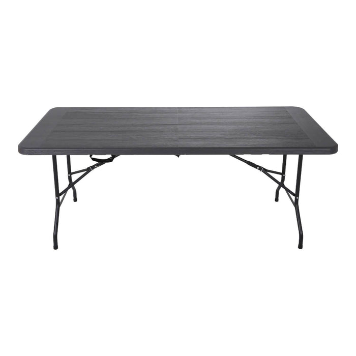 Mesa Plegable Rectangular Diseño Madera 180x74 Gris Northwest