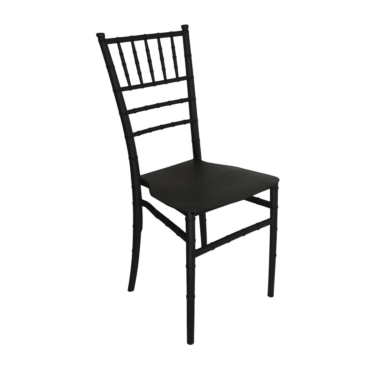 SET 2 Sillas Plástico Apilable Deco Svenna Negra Escandinavia