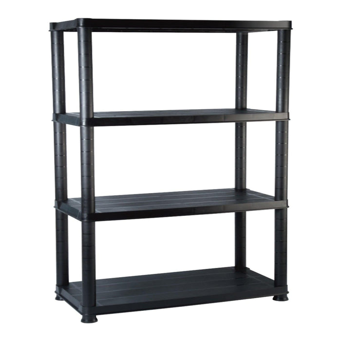 Estante Repisa Rack Plastico 4 Niveles 61X31X130Cm Negro Ram