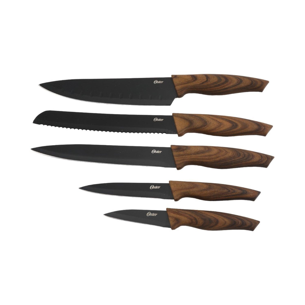 Set Cuchillería Godfrey 5 Pcs con Mango Estilo Madera Oster