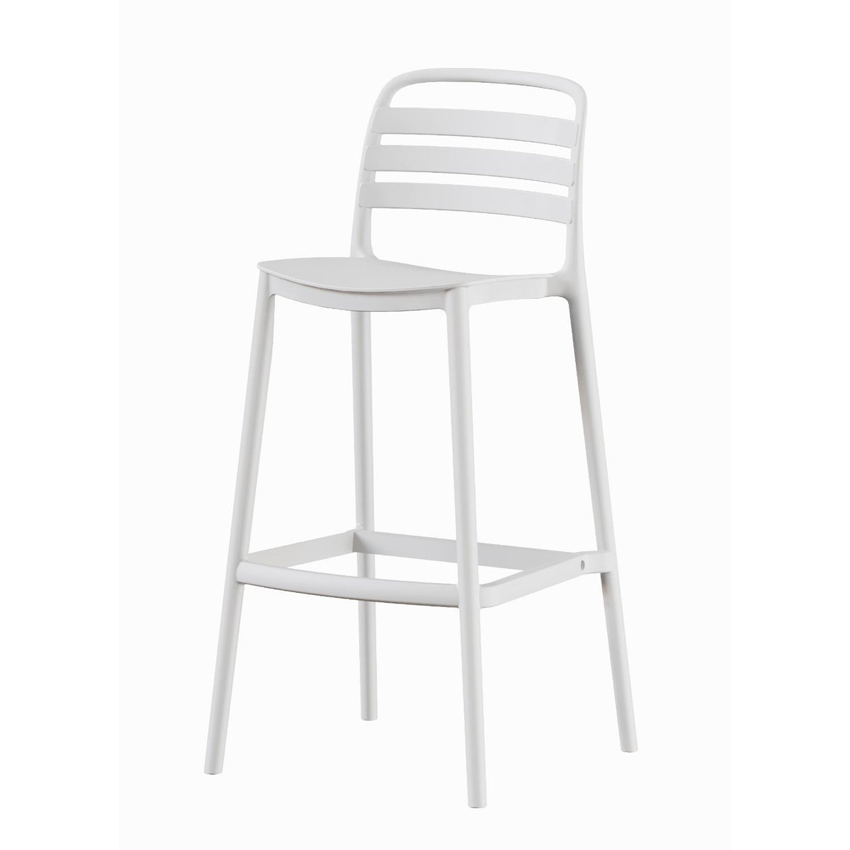 Piso Taburete Silla alta bar cocina Ragnar 75cm Blanca