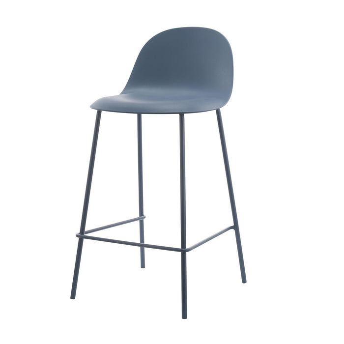Piso Taburete Silla Alta Bar Cocina Eira 65 cm Azul Oscuro