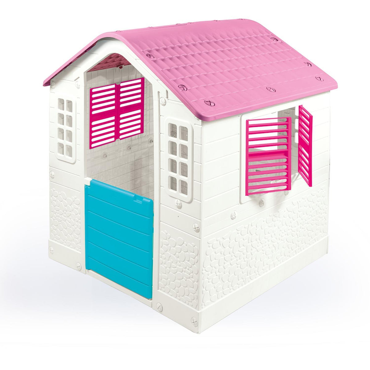 Casa de juego blanca rosada 109 x 95 x 87.5 cm Dolu