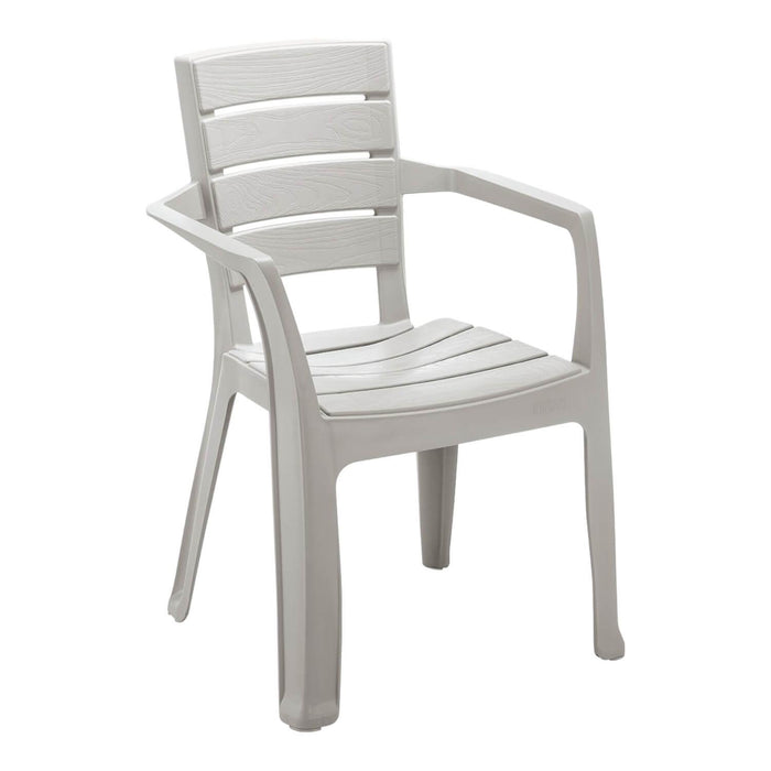 Silla Plastico con Brazos Gris Hielo 58X59X82Cms Rimax