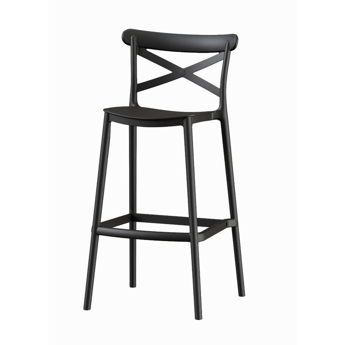 Piso Taburete Silla alta bar cocina Danessa 75cm Negra