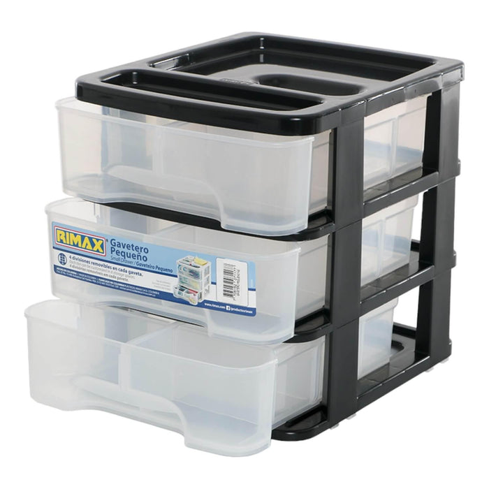 Caja Organizadora Pequeña 3 Niveles 25.5x21x24.5 cms Rimax