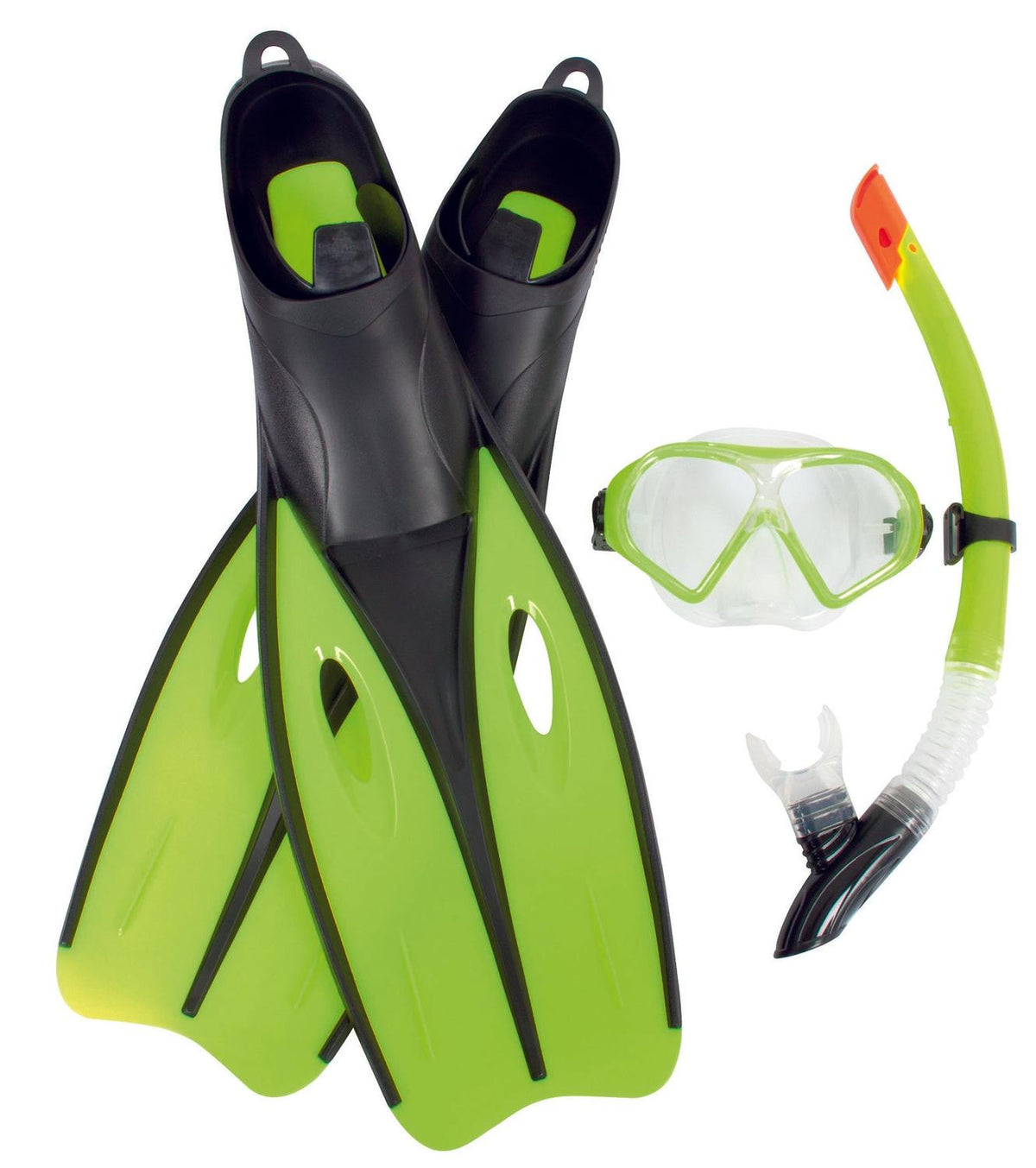 Set Mascara, Snorkel Y Aletas Blacksea Talla L Bestway