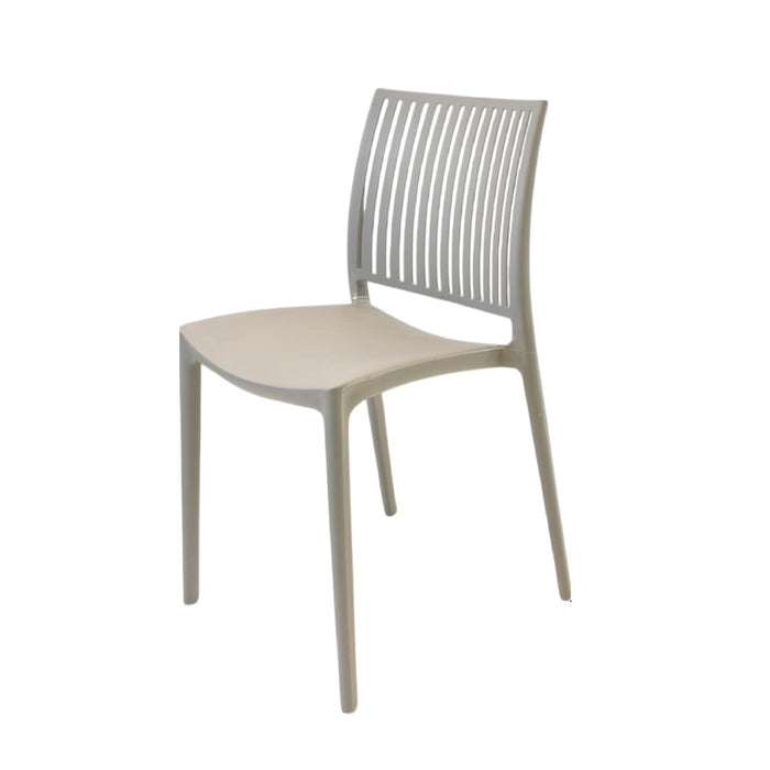 Silla Plástico Apilable Deco Noruega Gris Escandinavia