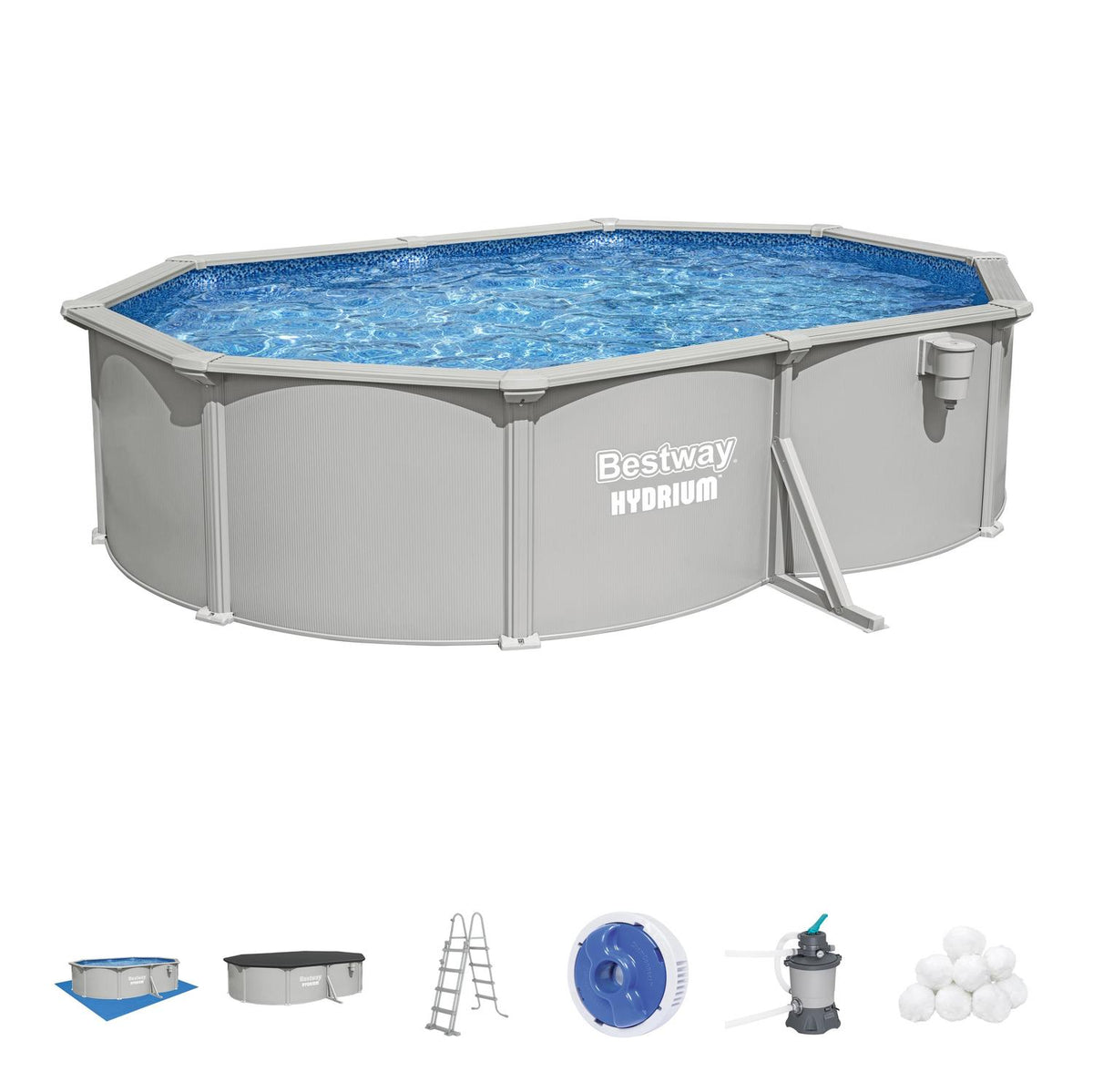 Piscina Bestway Ovalada Hydrium Filtro+Acces 5.00x3.66x1.22m