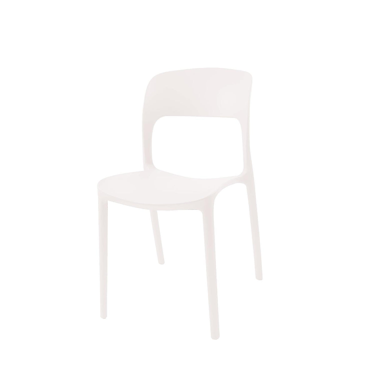 Silla Plástico Apilable Deco Nuremberg Blanca Escandinavia