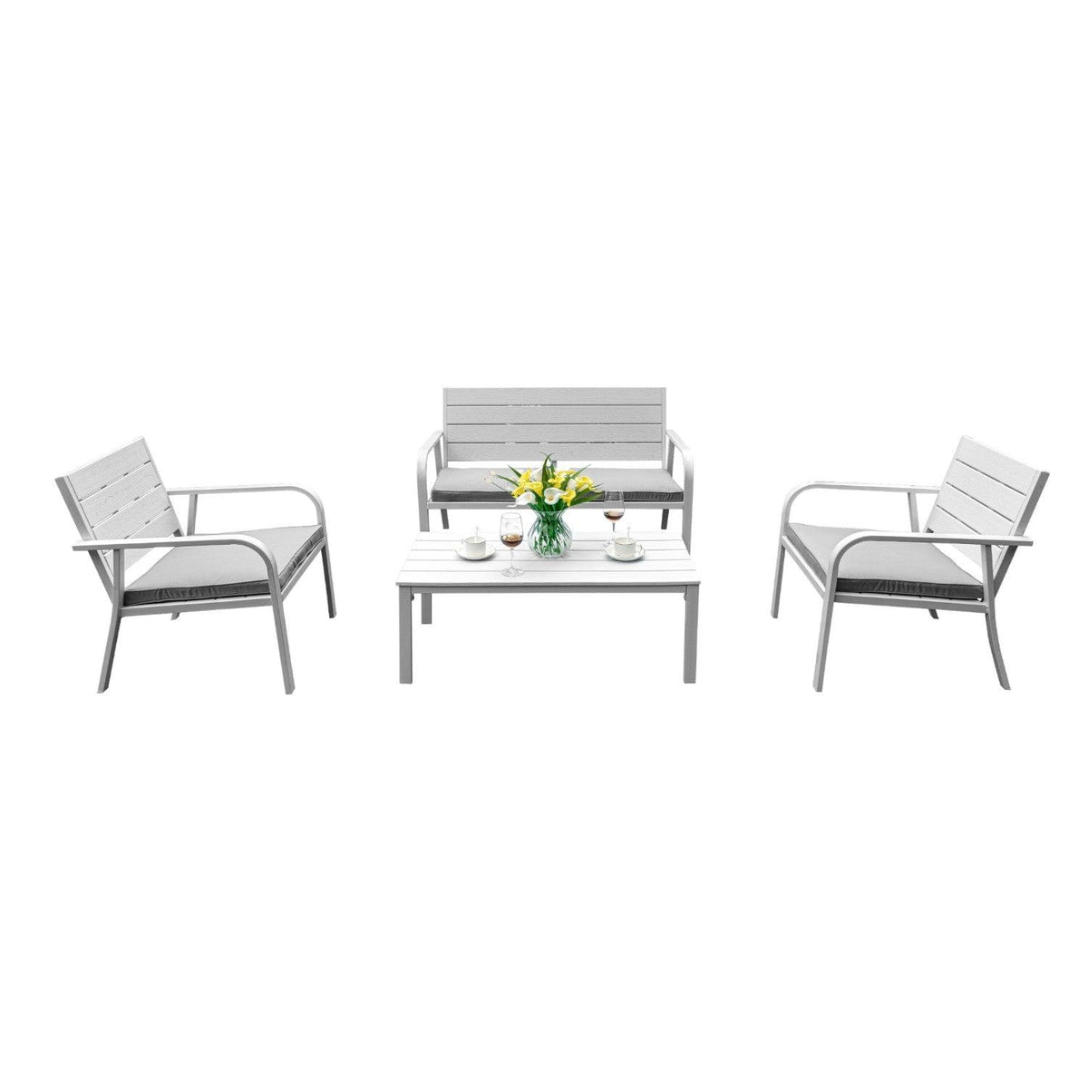 Juego Set Terraza Capri 4 Personas Con Cojín Northwest
