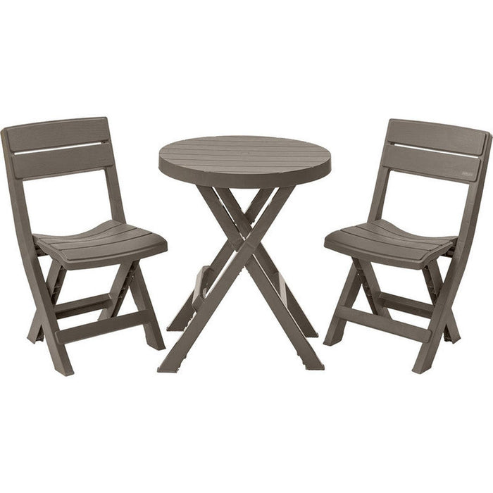 Set Juego Terraza Plegable plastico Mesa + 2 Sillas Rimax
