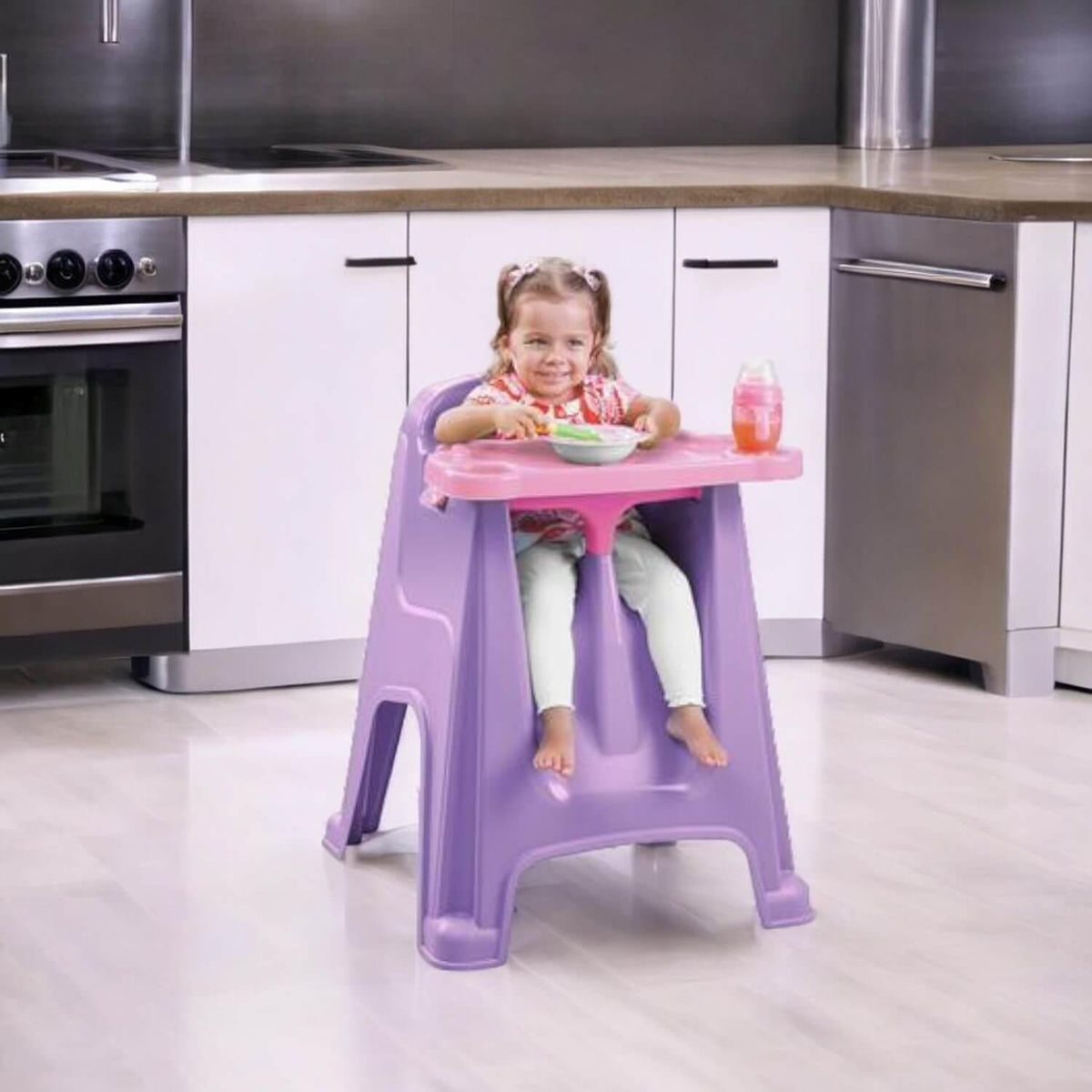 Silla Comedor Para Bebe Morado 60x59x77 cms Rimax
