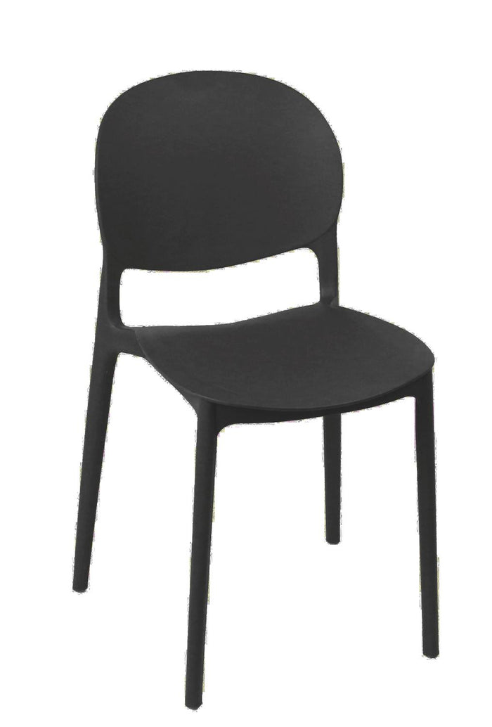 Silla Plástico Apilable Deco Sevilla Negro Escandinavia