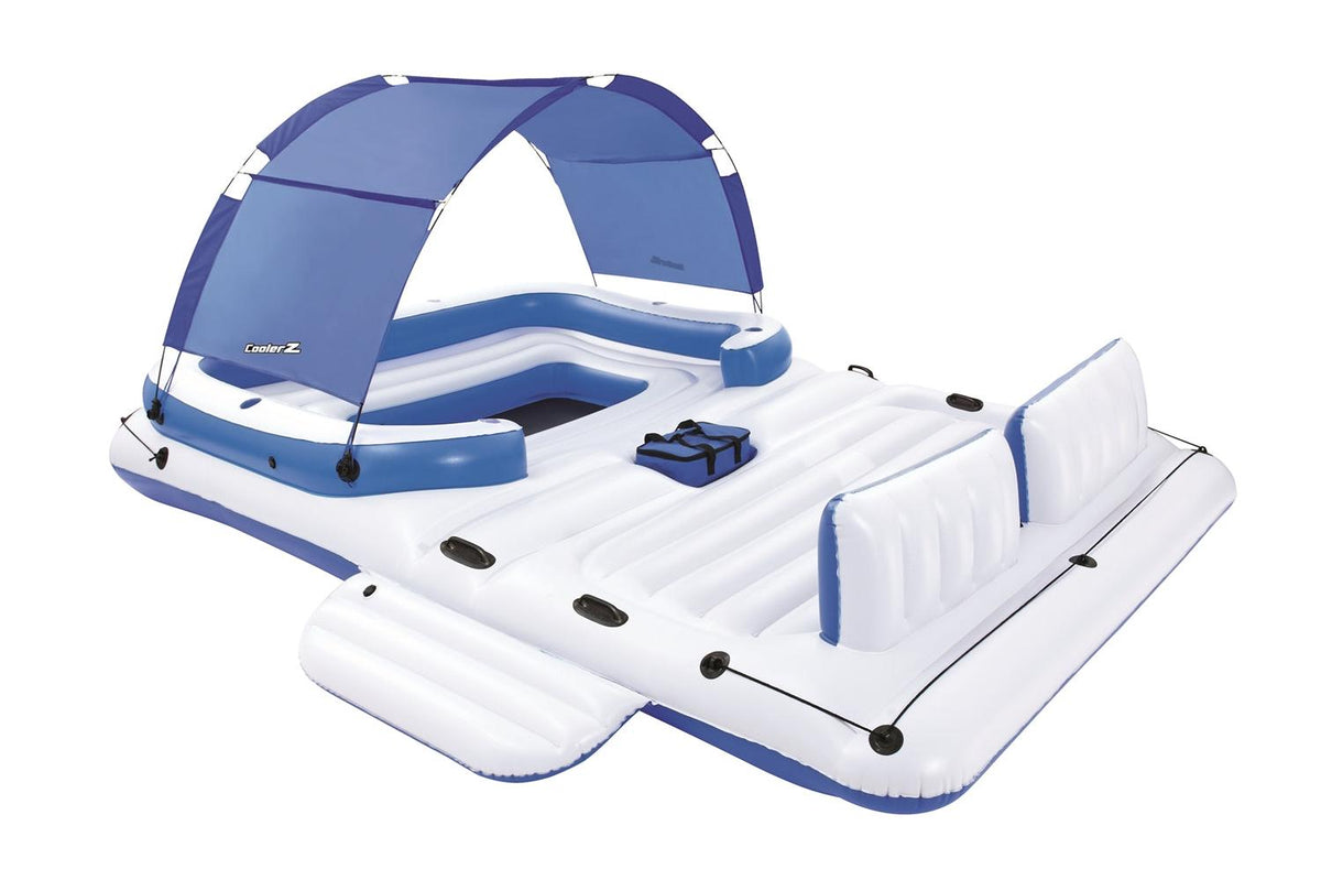 Flotador Isla Con Techo Y Cooler 6 Personas 3.73M Bestway