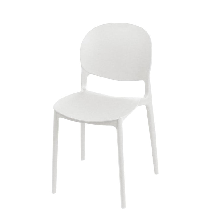 Silla Plástico Apilable Deco Sevilla Blanca Escandinavia