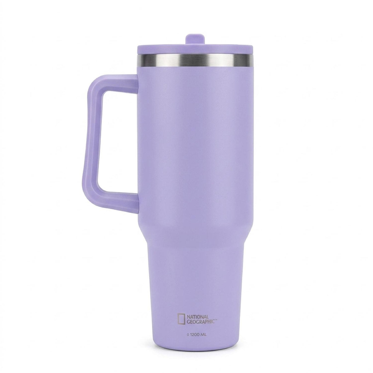 Tumbler Vaso Termico Frio y Calor Termo Mug Inoxidable con mango y boquilla Lila 1200ML