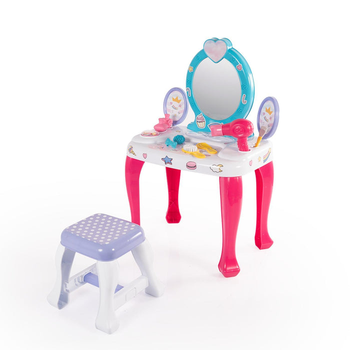 Tocador Maquillaje Para Niñas con Espejo 47X31X71 Cms Dolu