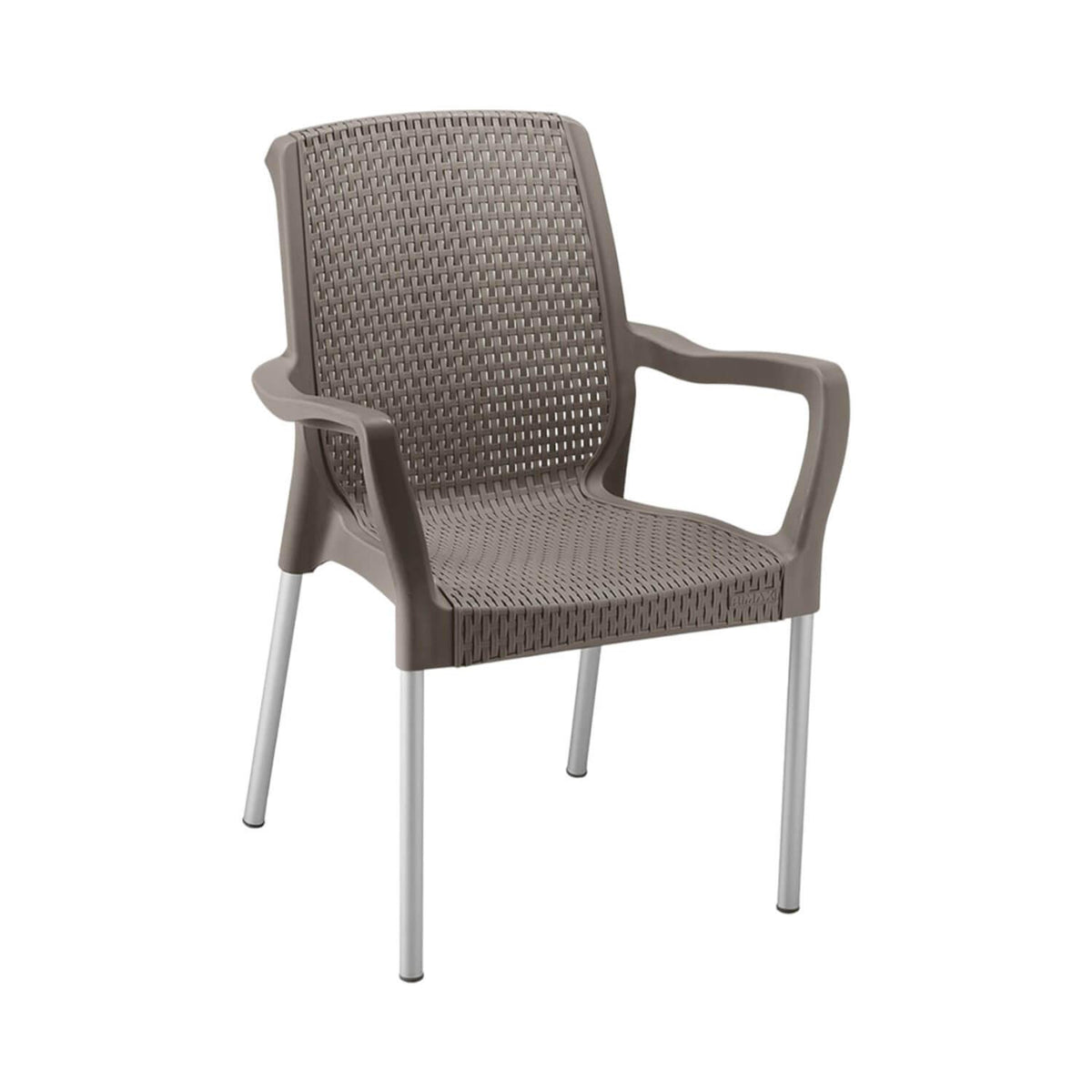 Silla Plastico Con Brazos y con Patas De Aluminio Rimax