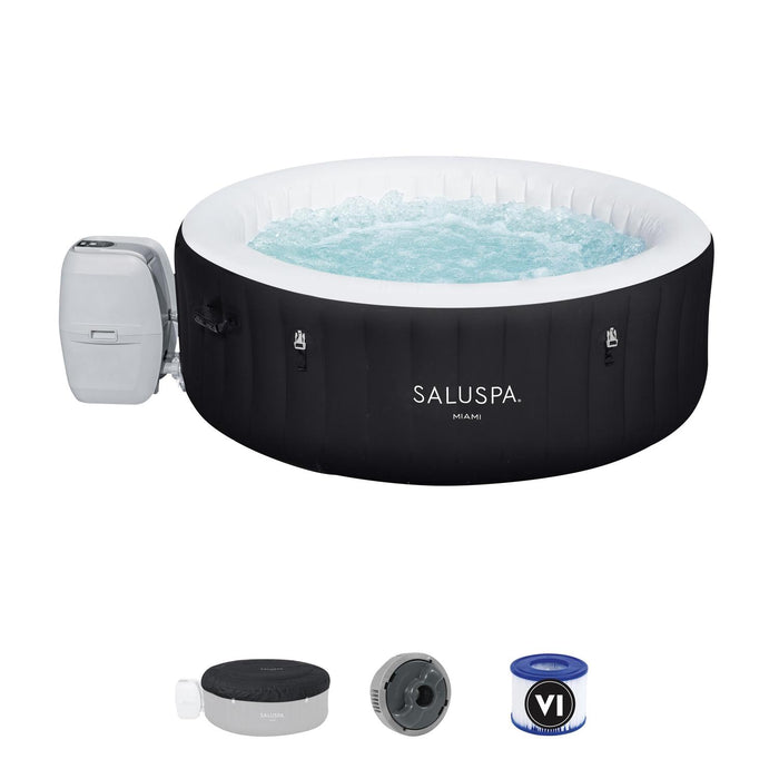 Hot Tub Spa Inflable 4 Personas Miami AirJet Negro Bestway