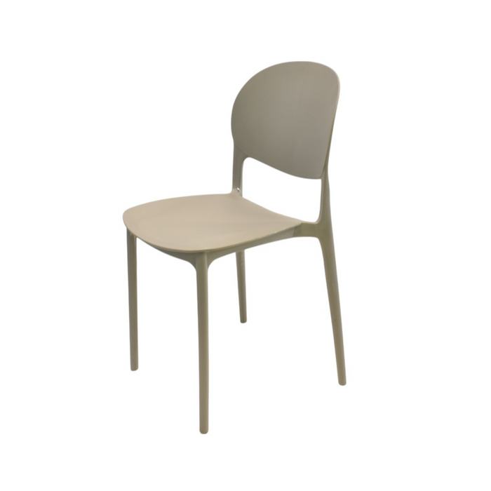 Silla Plástico Apilable Deco Berlín Beige Escandinavia