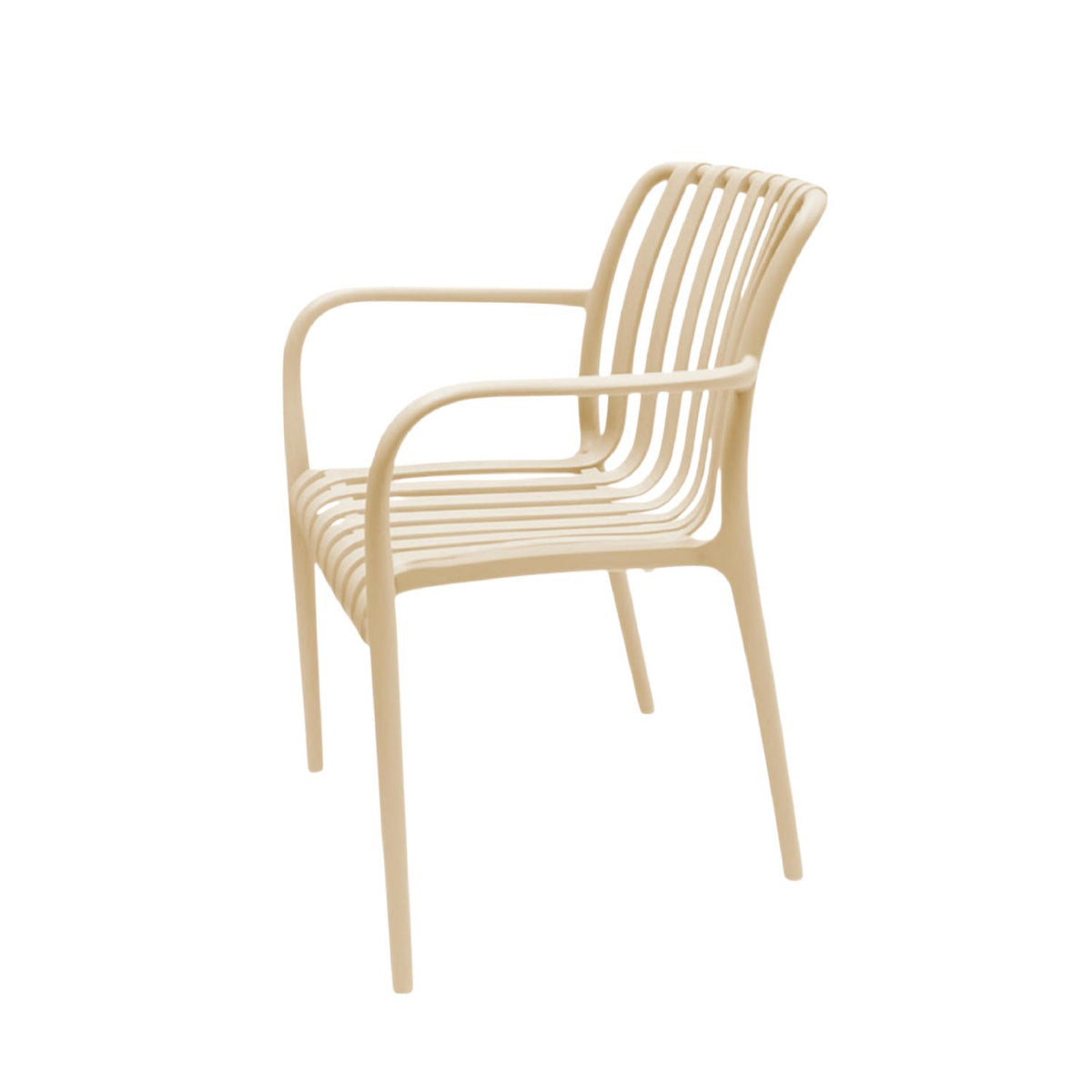 Silla XL Plastico Resina Deco Bonn Beige Escandinavia