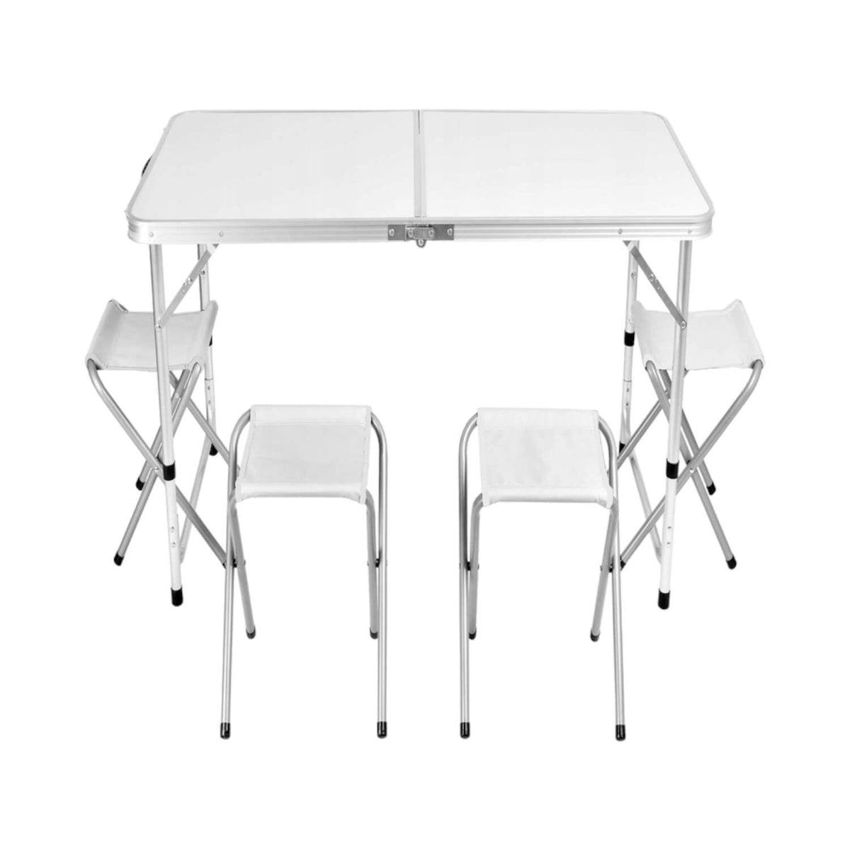 Mesa Aluminio Plegable 120x60x69 Blanca + 4 pisos Northwest