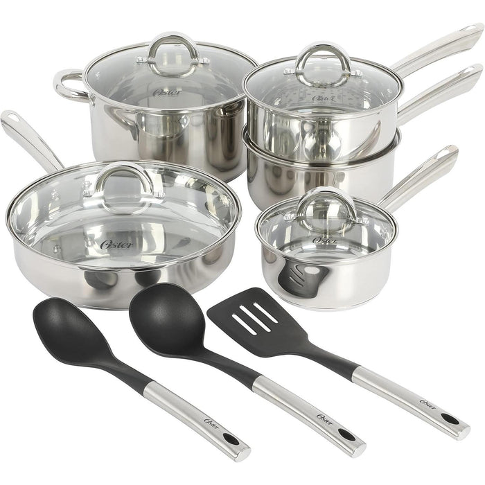Oster Batería de cocina acero inox Sangerfield 12 piezas