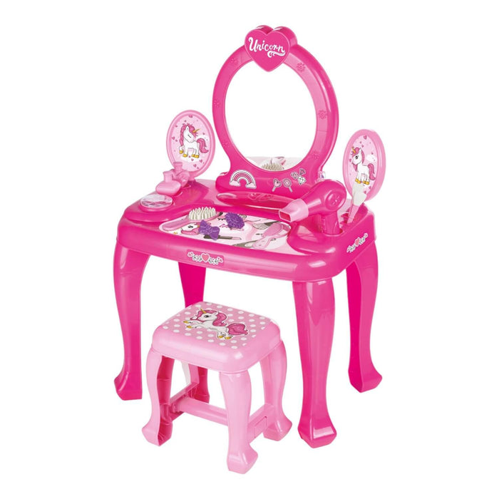 Tocador Maquillaje Para Niñas con Espejo 47X31X71 Cms Dolu
