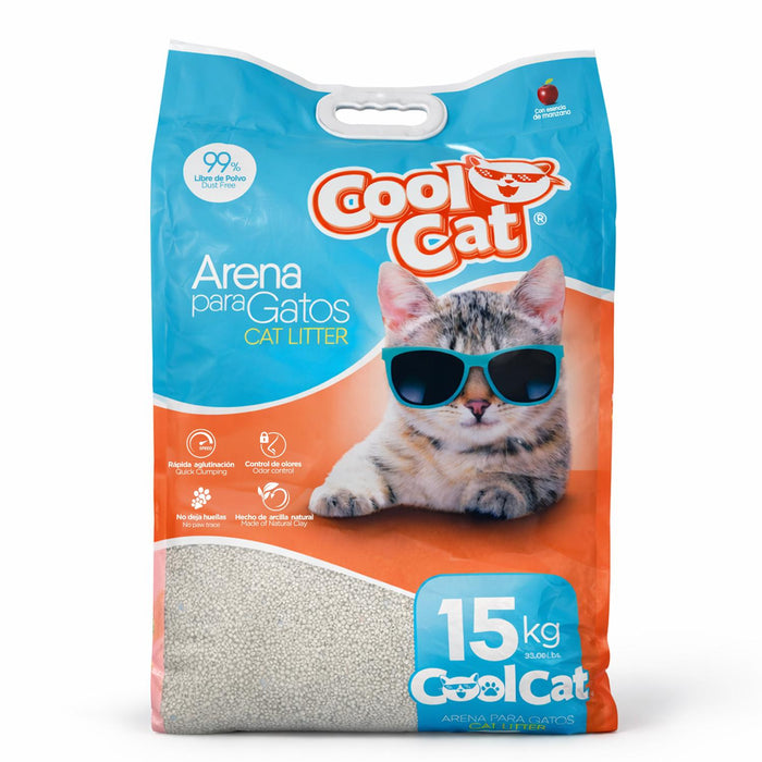 Arena Sanitaria Aglutinante Para Gato 15Kg Cool Cat