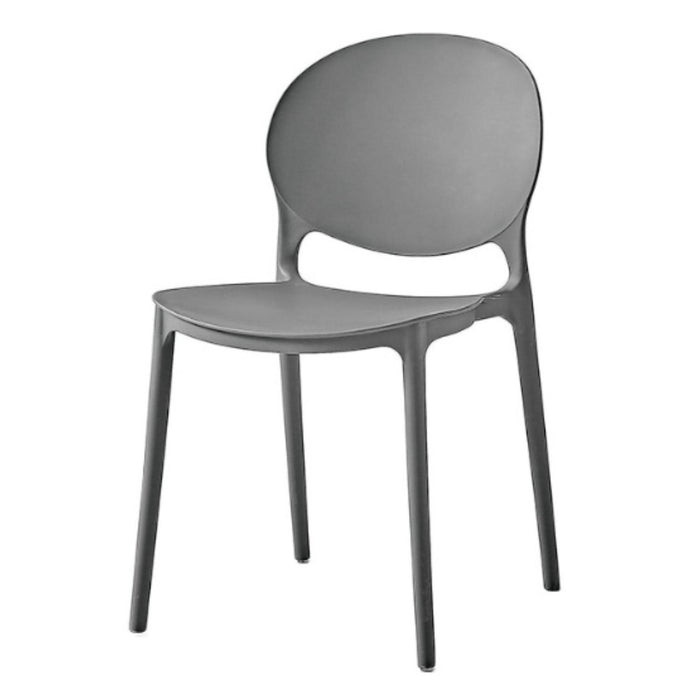 Silla Plástico Apilable Deco Berlín Gris Escandinavia