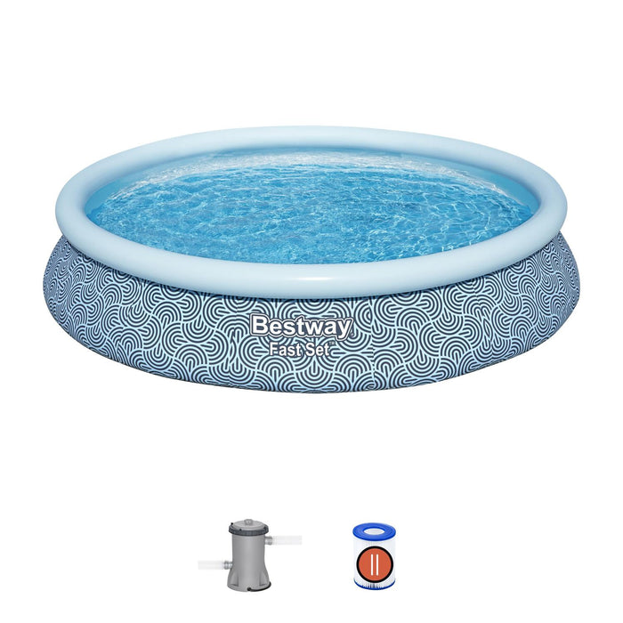 Piscina Bestway Redonda Fácil Armado con filtro 4.57mx84cm