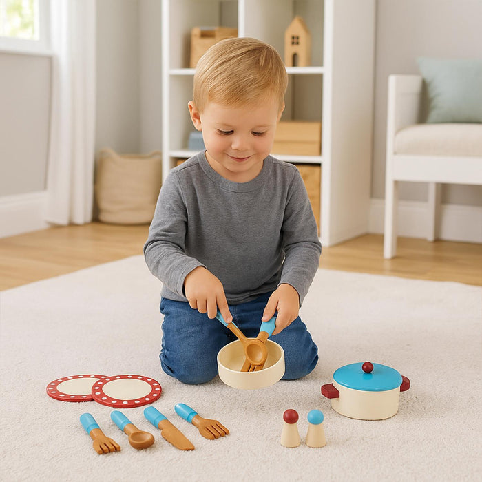 Accesorios Cocina Juguete De Madera 13 Piezas Gamepower