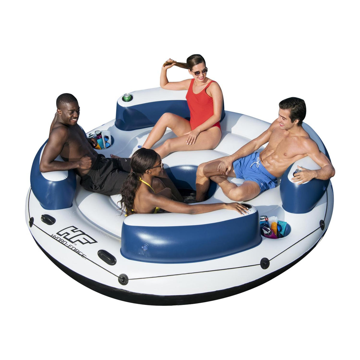 Flotador Isla con respaldo 4 personas 2.56mx2.56m Bestway
