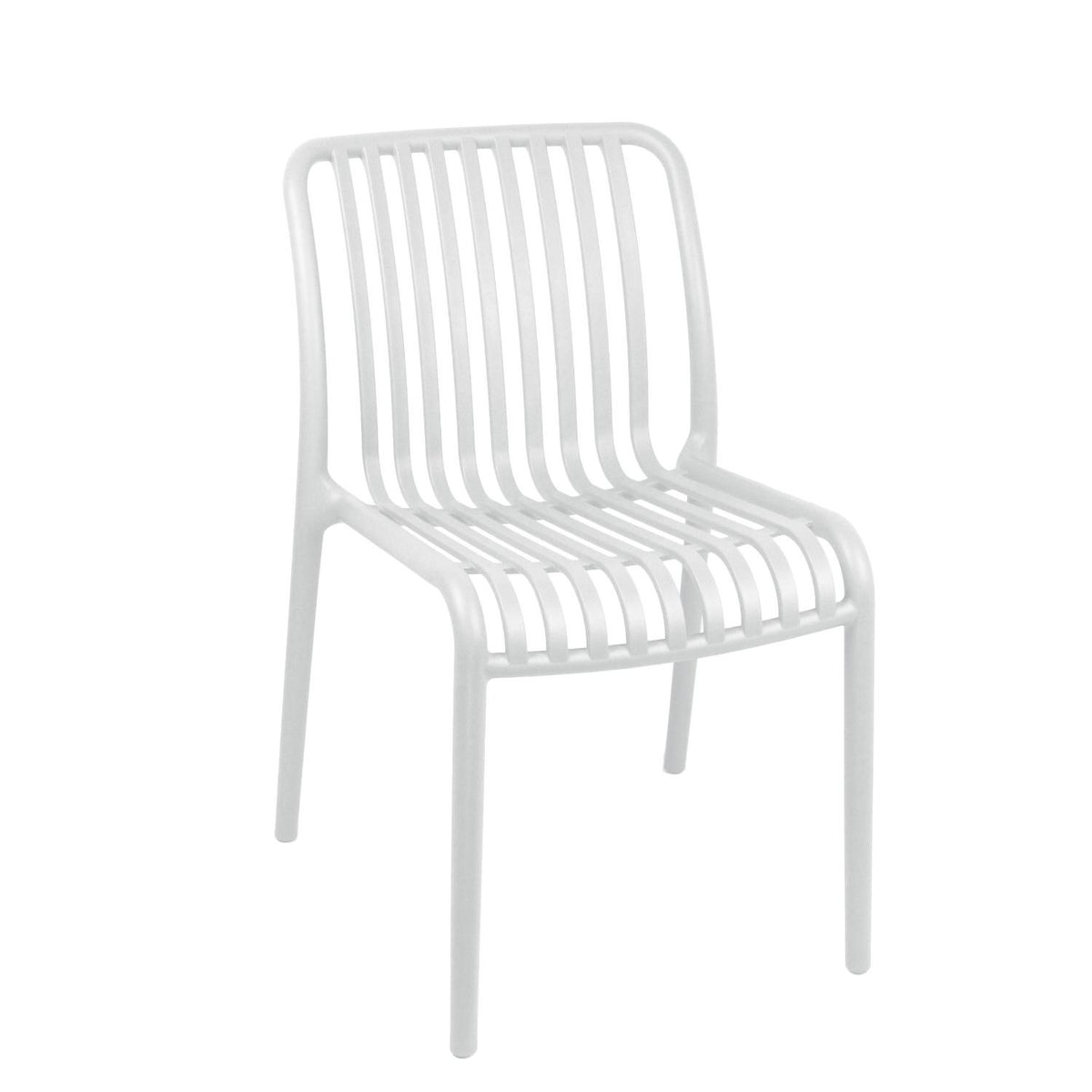 Silla XL Plastico Resina Deco Bremen Blanca Escandinavia