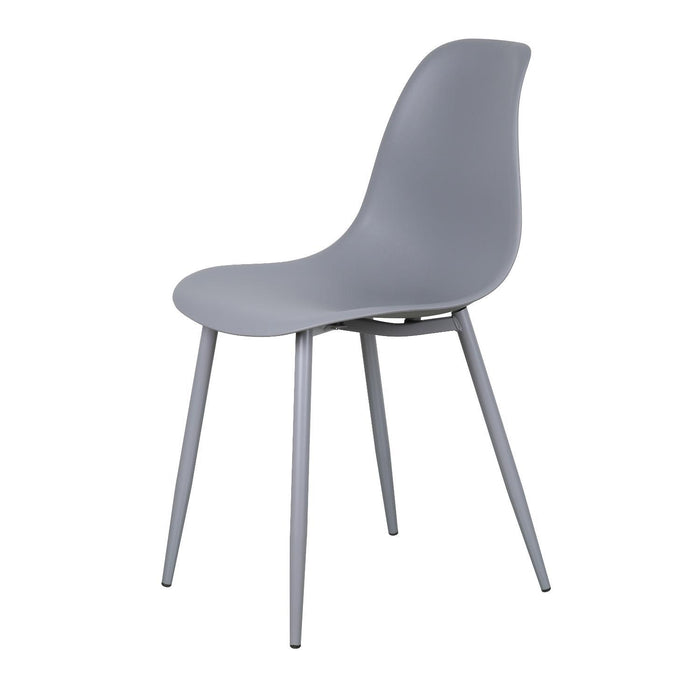 Silla Deco Plastico Patas Metálicas Igor 45*53*83 Gris
