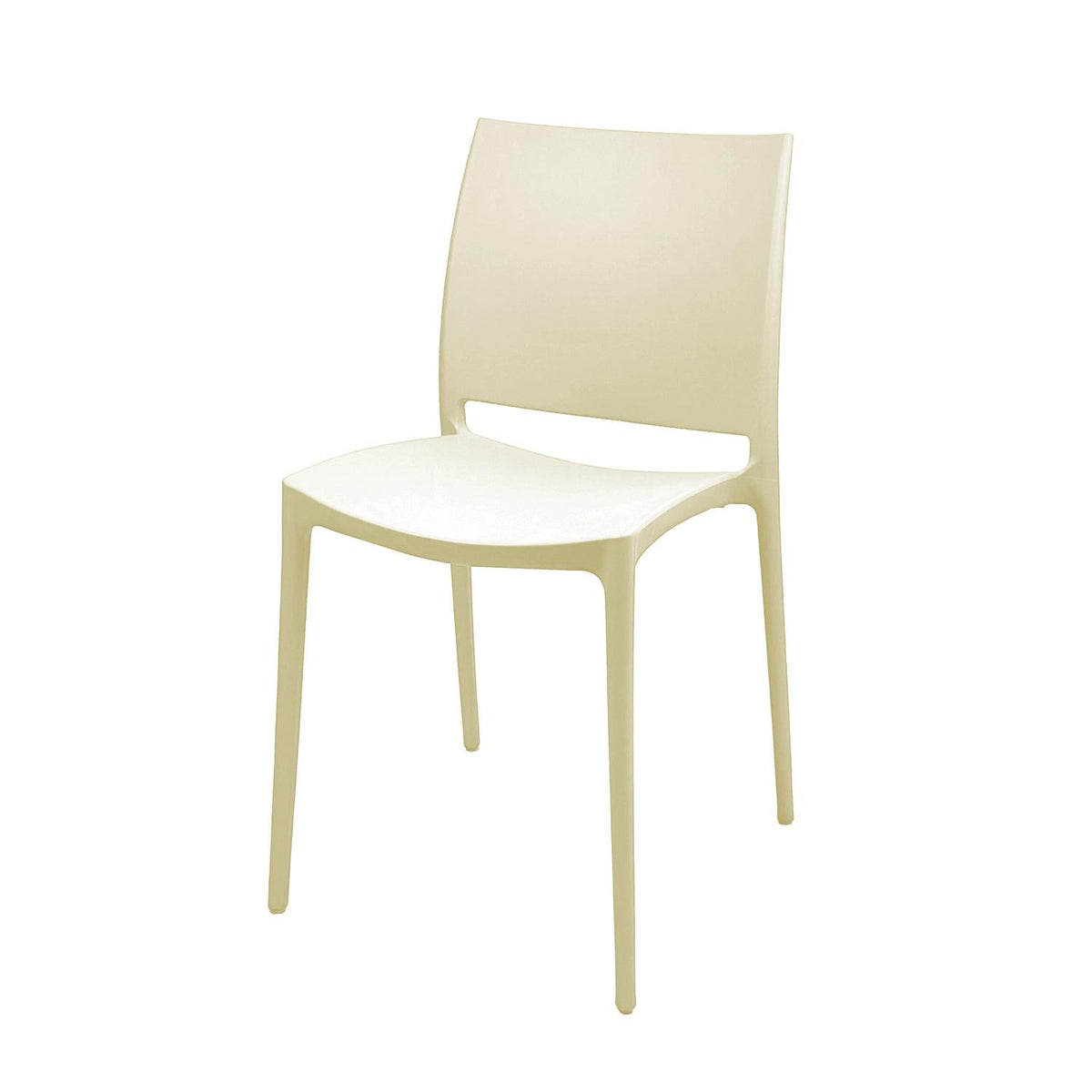 Silla Plástico Apilable Deco Dresden Blanca Escandinavia