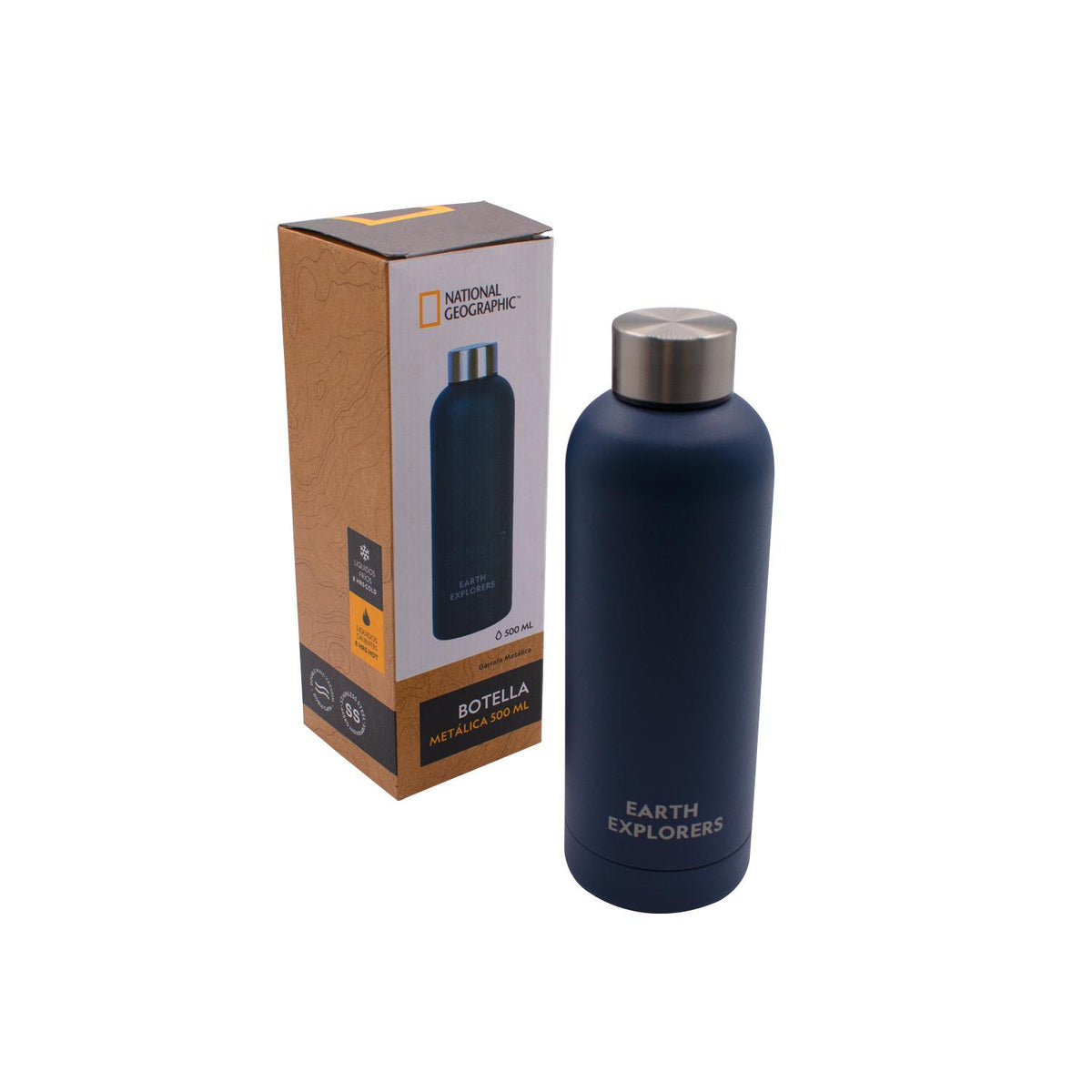 Botella Metálica Térmica Boca Angosta 500ml Azul