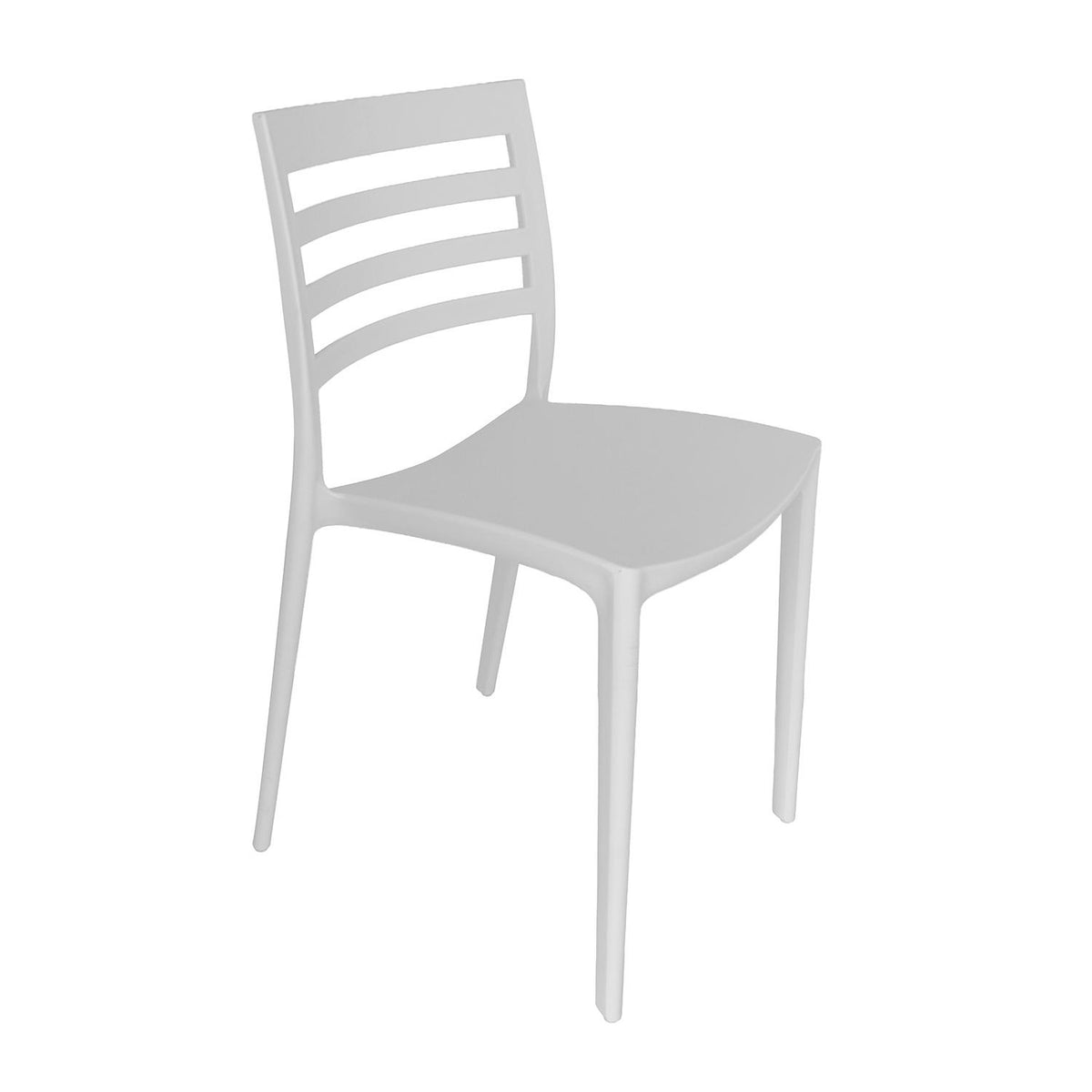 SET 2 Sillas Plástico Apilable Deco Nybro Blanca Escandinavia