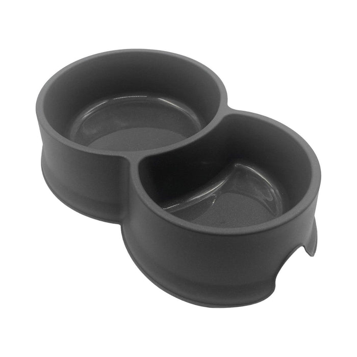 Comedero Bebedero Para Mascota Doble 95ML Negro Cool Pets