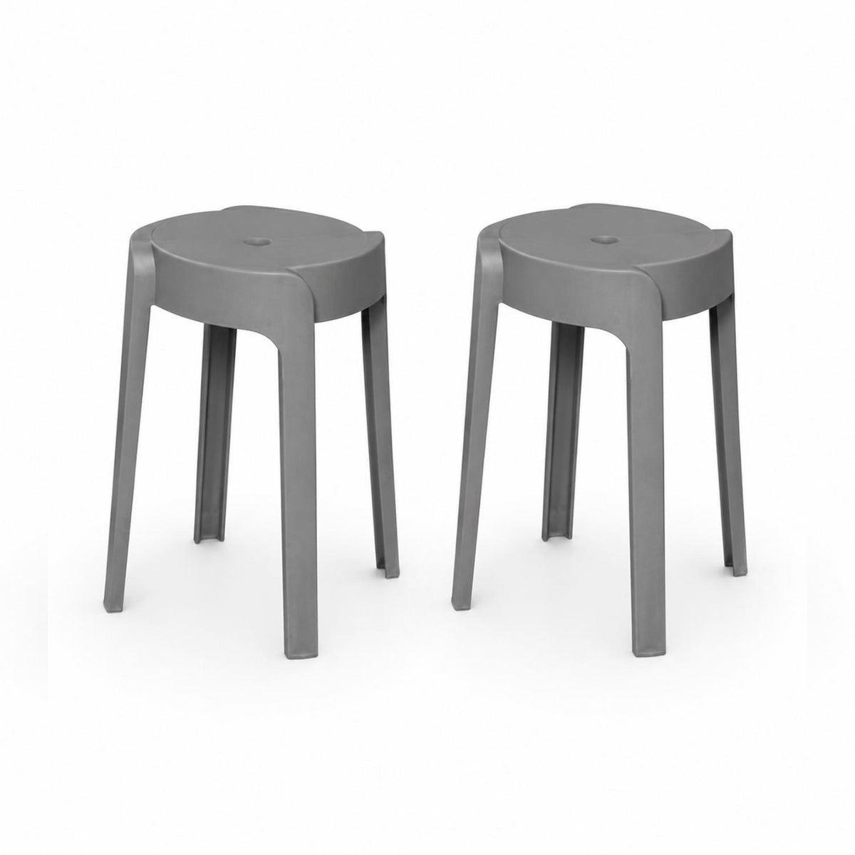 SET 2 Pisos Banco Apilable Deco Valencia Gris Escandinavia 45 cm