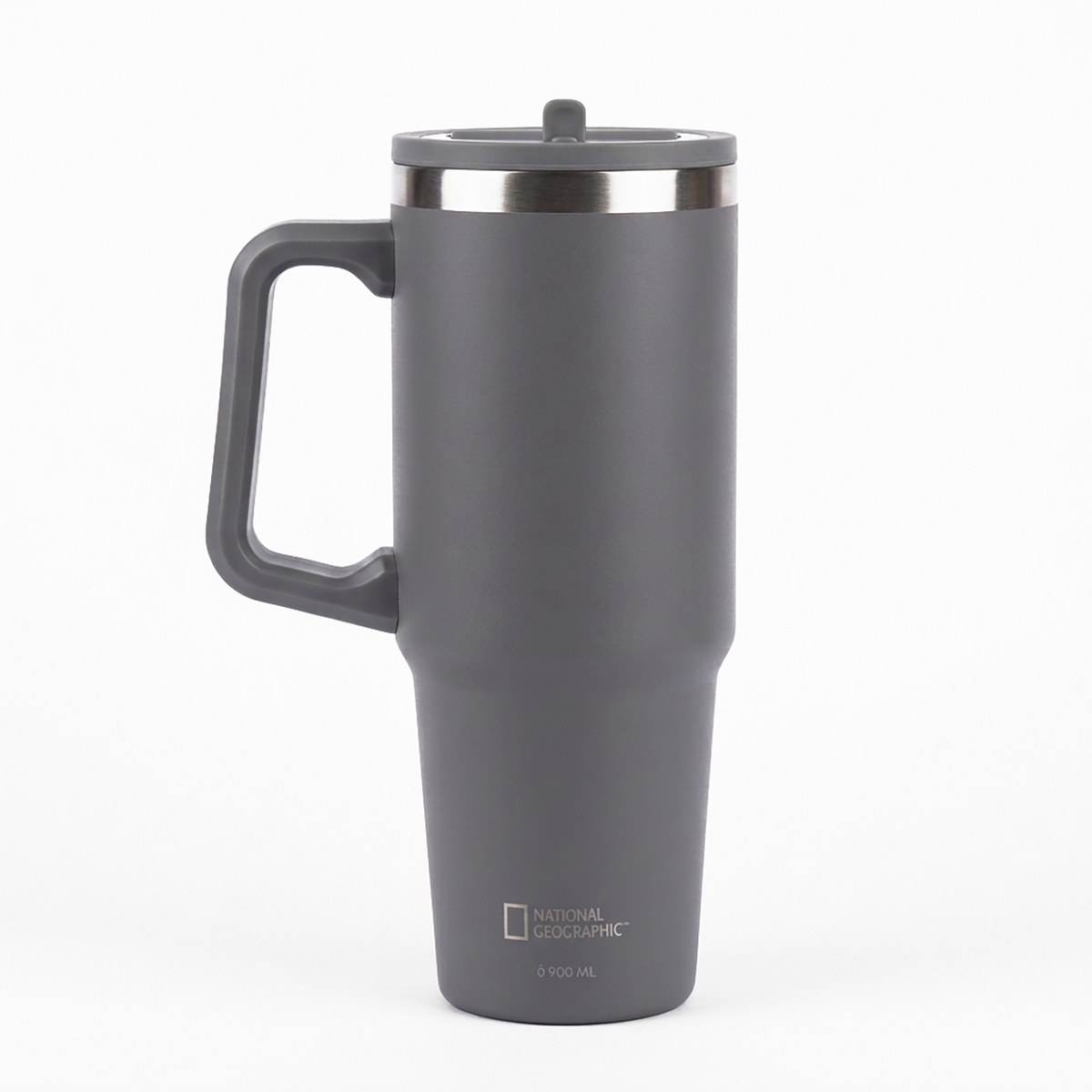 Tumbler Vaso Termico Frio y Calor Termo Mug Inoxidable con mango y boquilla Gris 900ML