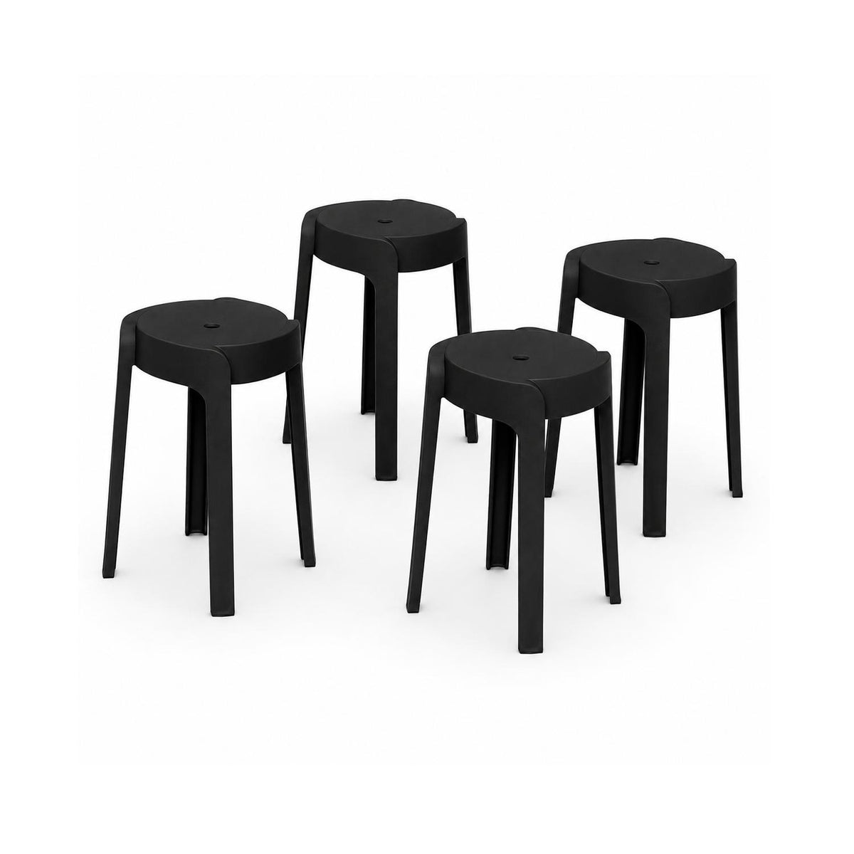 SET 4 Pisos Apilable Deco Valencia Negro Escandinavia 45 cm