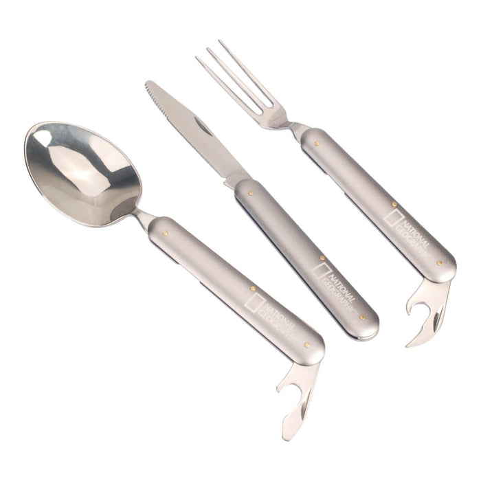 Set Cubiertos De Acero Inox 1 Persona National Geographic