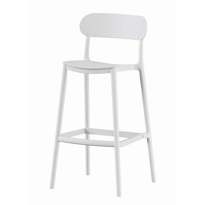 Piso Taburete Silla alta bar cocina Nils 75cm Blanca
