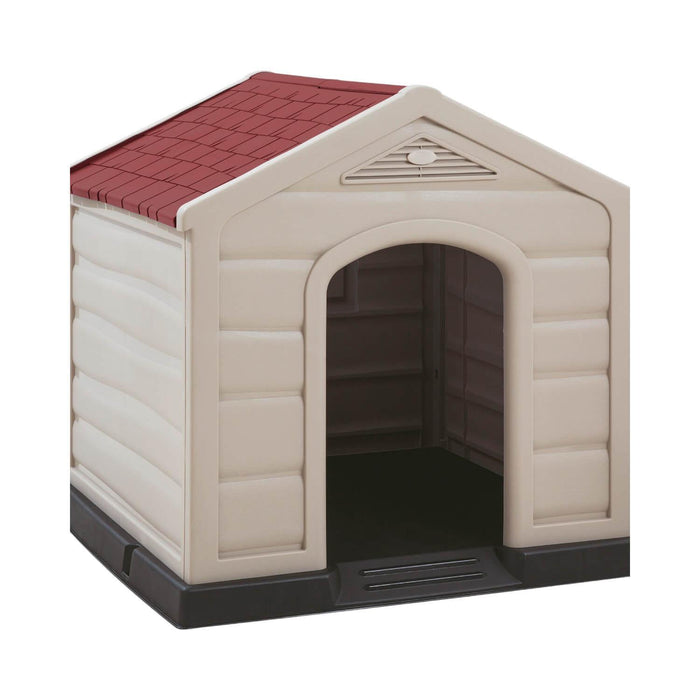 Casa Para Perro Mascota Grande Techo Rojo 92x90x89cm Rimax
