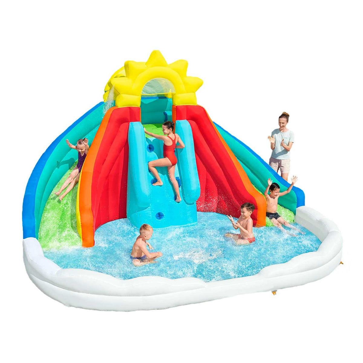 Parque Castillo Tobogan Acuático Inflable 4.50x3.82x2.77m